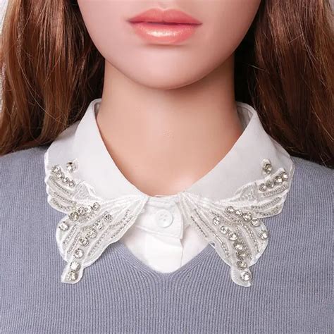 removable white collar|women's false collars.